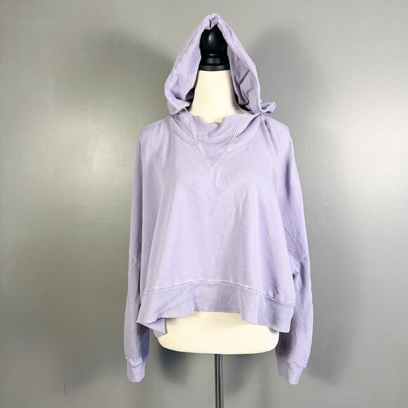 Free People Tops - Intimately Free People The Morning Run Crop Hoodie L Grunge Lounge Athleisure